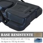 Tabela de basquetebol dobrável e ajustável em altura 150 - 210 cm branco preto e vermelho