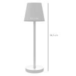 Candeeiro de Mesa com Luzes LED Candeeiro de Mesa Sem Fios Recarregável por USB - C 3 Cores Ø11,2x36,5 cm Branco