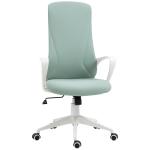 Cadeira de Escritório Ergonómica com Altura Ajustável Função de Inclinação e Encosto Alto 62x56x110 - 119,5 cm Verde