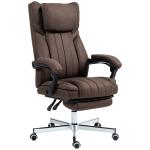 Cadeira de Escritório com 6 Pontos de Massagem por Vibração Reclinável com Altura Ajustável 65x61x101 - 113 cm Castanho Escuro