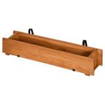 Floreira de Madeira de Chão ou Parede com 2 Orifícios de Drenagem e 2 Ganchos para Cultivos 91x18x16,5cm Madeira
