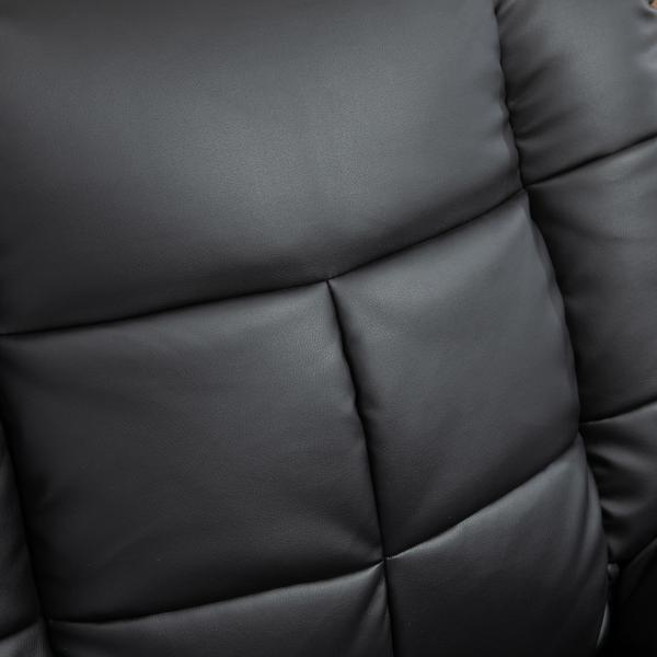 Poltrona de Massagem Poltrona Relax Reclinável com 8 Pontos de Massagem Controlo Remoto Estofada em PU 94x99x99 cm Preto