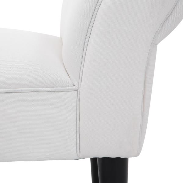 Banco de Pé de Cama Banco com Braços Curvados Estofado e Pés de Madeira Carga Máxima 130kg 102x31x51cm Branco