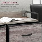 Cómoda com 6 Gavetas Dobráveis de Tecido Estrutura de Aço e Estilo Industrial 79x29x85 cm Cinzento