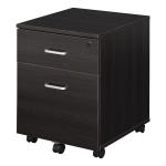 Bloco de Gavetas para Escritório Móvel de Arquivos com 5 Rodas Fechadura para Escritório Secretária 40x45x55,6cm Wengué