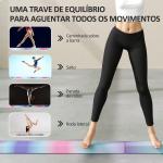 Barra de Equilíbrio de Ginástica Dobrável 236 cm com Base Antiderrapante Viga de Equilíbrio para Treino em Casa Multicor
