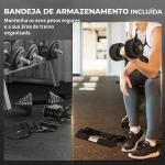 Halteres Ajustáveis 4 em 1 2x10 kg com Ajuste Rápido do Peso, Base de Armazenamento e Pega Antiderrapante para Treino em Casa
