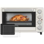 Forno Elétrico de Bancada 32L 1600W com 3 Modos de Calor, Temporizador e Temperatura Regulável, 52,2x38,1x33,5 cm, Creme