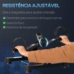 Mini Bicicleta Estática de Exercícios Mini Bicicleta Estática com Altura e Comprimento Ajustáveis Tela LCD Máquina de Pedalar de Mãos e Pernas 33 - 43x40x24,5 - 34,5 cm Preto
