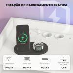 Conjunto de 2 Mesas de Cabeceira Flutuantes com Estação de Carregamento Gaveta Prateleira Aberta Estilo Moderno 40x29x29 cm Branco
