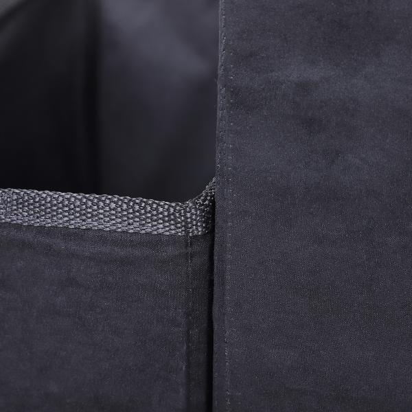 Escada para Animais de Estimação de 3 Degraus Dobrável com Tampa e Espaço de Armazenamento Escada para Cães Gatos Pequenos para Cama Sofá 40x54x48cm Preto