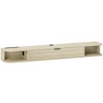 Móvel de TV Suspenso com Orifício para Cabos Estilo Moderno para Televisão 60 Polegadas 140x24x16 cm Madeira