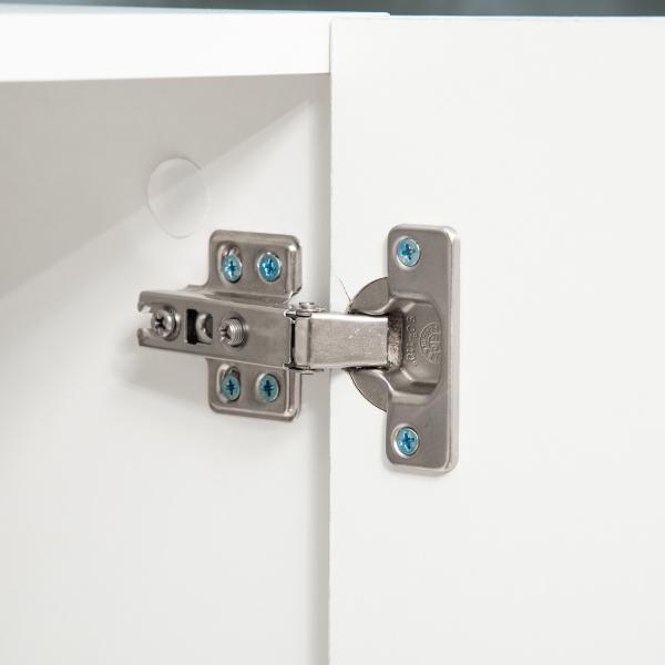 Aparador de Sala de Estar com 2 Portas Armário Auxiliar com 2 Prateleiras para de Livros Roupa Brinquedos Estilo Moderno 70x39x70cm Branco