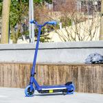 Trotinete Elétrica para Crianças Máx. 10 km/h Motor 80 W Autonomia Máxima 8 km Trotinete com Luzes LED Travão Traseiro 76x46x93 cm Azul