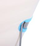Conjunto de 2 Esteiras de Praia com Encosto Reclinável em 5 Níveis Bolsa de Transporte e Apoio de Cabeça 48x134x33 - 43 cm Branco Creme