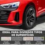 Carro Elétrico AUDI RS E - Tron GT 12V com 2 Motores Controlo Remoto Faróis LED Buzina Música USB 3 - 5km/h 103x58x41 cm Vermelho