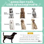 Cama Elevada para Cães com Toldo Estrutura de Aço e Bolsa de Transporte para Interior e Exterior 106x76x94 cm Cinzento Claro