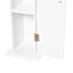Armário de Casa de Banho Estreito com Orifício para Papel Higiénico e Prateleiras Estilo Moderno 19,5x19,5x65 cm Branco