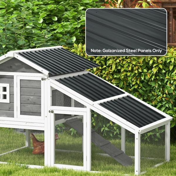 Conjunto de 12 Painéis para Teto de Aço Galvanizado Chapas Perfiladas de Teto 7m² para Abrigo de Ferramentas 129x45cm Cinzento Escuro