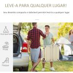 Espreguiçadeira de Jardim Reclinável e Dobrável com Orifício de Leitura Apoio para Cabeça e Encosto Ajustável em 4 Níveis para Praia 182x56x24,5 cm Bege
