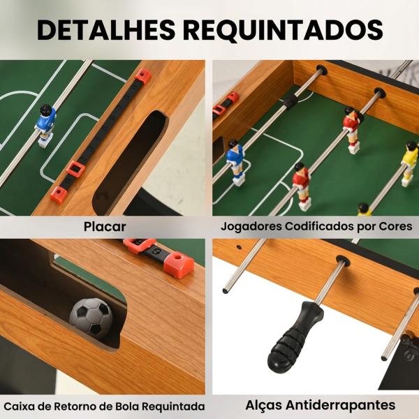 Mesa de Matraquilho Dobrável Matraquilho com 22 Jogadores e 2 Placares para Crianças e Adultos 98x42x62,5 cm Madeira e Preto