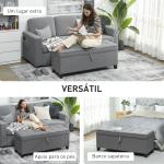 Banco de Armazenamento com 2 Dobradiças de Segurança Tampa Rebatível para Quarto Sala de Estar 120x40x48 cm Cinza Escuro