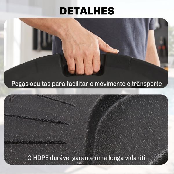 Conjunto de Pesos para Base de Chapéu de Sol de 4 Peças Preenchível com 52 Litros de Água 60 kg de Areia ou 70 kg Ambos Preto