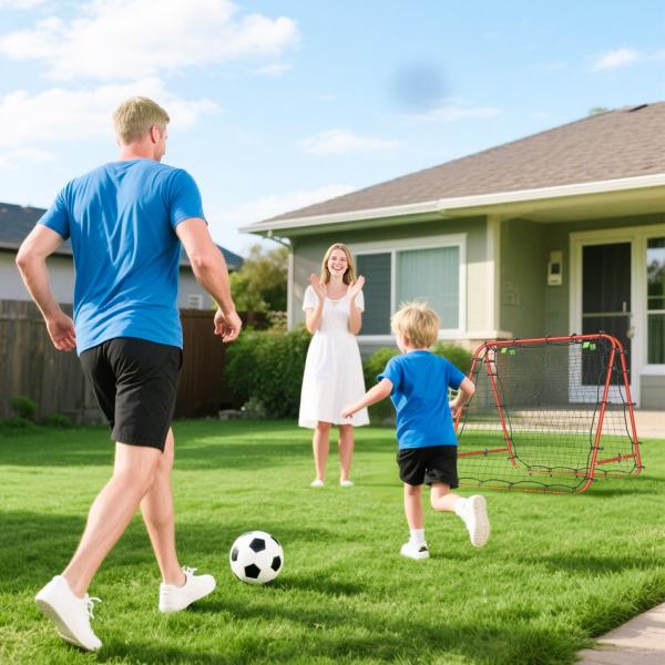 Rede de Rebote Dobrável para Treino Desportivo Ajustável em 5 Níveis de Ângulo com Tubo de Aço 100x95x90 cm Vermelho