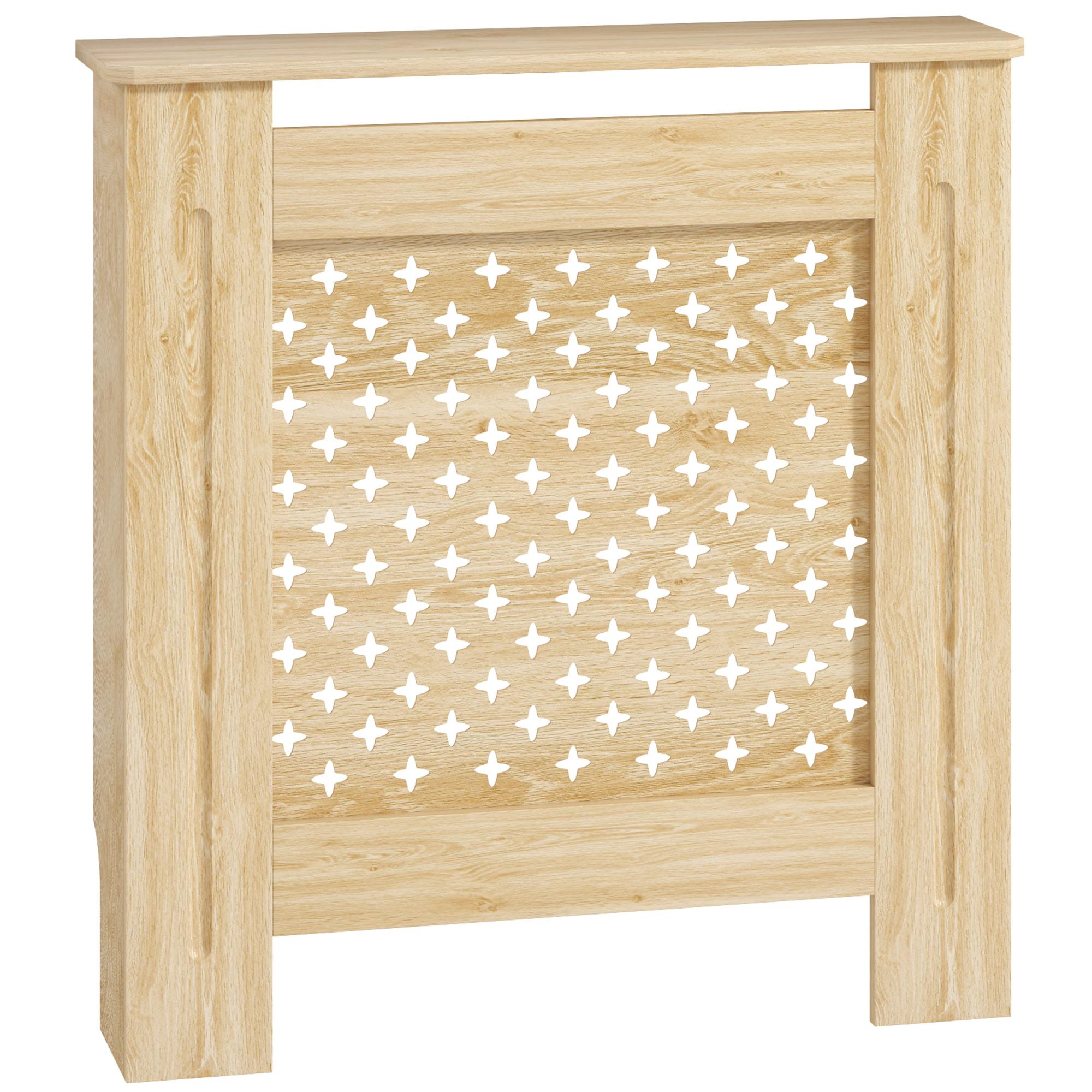 Cobertura de Radiador de MDF Proteção para Radiador para Sala de Estar Dormitório Corredor 78x19x82 cm Carvalho
