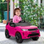 Carro Elétrico para Crianças com Licença Land Rover Discovery Sport Bateria 12V Faróis Buzina e Música 106x65,5x51 cm Rosa