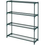 Suporte para Plantas Suporte para Vasos de Plantas de 4 Níveis com Estrutura de Aço 89x28x107 cm Verde Escuro