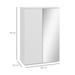 Sapateira com Espelho Móvel Sapateira para 18 Pares de Sapatos com Prateleiras Ajustáveis 60x32x95 cm Branco