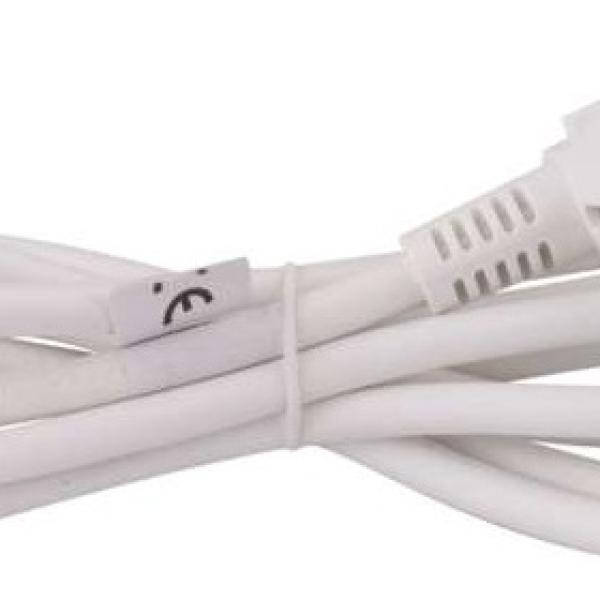 Cabo Alimentação 2 x 1 mm² + Terra (3 mts) - Branco