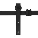 Ferragens para Portas de Correr 183 cm Kit para Porta de Correr Dupla em Madeira Largura 45 cm Aço Carbono Preto
