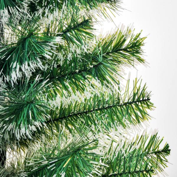 Árvore de Natal Artificial 150cm com 416 Ramos e Suporte de Metal Decoração Interior Sala de Estar Festas Ø75x150cm Verde