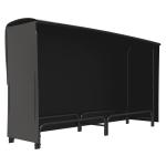 Suporte para Lenha em Metal com Capa Oxford 600D, Ajustável, Carga 200 kg, Interior/Exterior, 180x36x99 cm, Preto