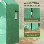 Cobertura de Substituição para Estufa 140x143x190 cm com Janela Porta Anti - UV Proteção de Plantas para Jardim Verde
