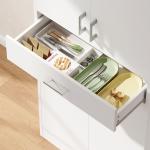 Armário de Cozinha com 4 Portas 1 Gaveta e Prateleiras Ajustáveis Anti - Tombo Armário de Cozinha Moderno 70,8x34x180 cm Branco