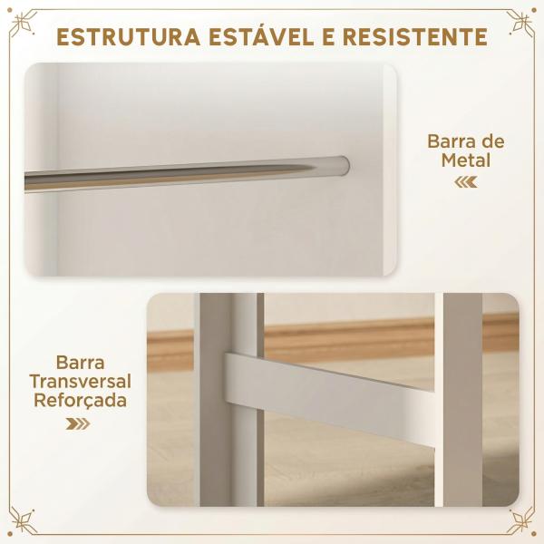 Mesa de Bar de Bistrô com 3 Prateleiras com Suporte Estilo Moderno para Cozinha e Sala de Jantar 112x57x106 cm Branco
