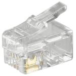 Ficha Telefone RJ10 4 Pinos 7,6mm