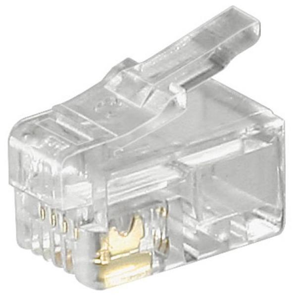 Ficha Telefone RJ10 4 Pinos 7,6mm