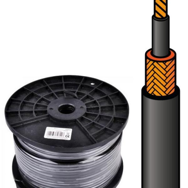 Bobine Cabo Microfone (6mm) Mono 1 Condutor + Malha (100 mts)