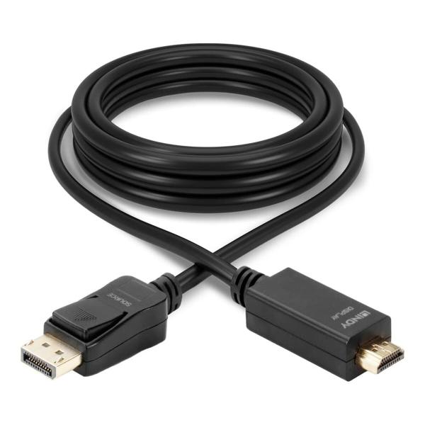 Adaptador DisplayPort para HDMI LINDY 36923 Preto