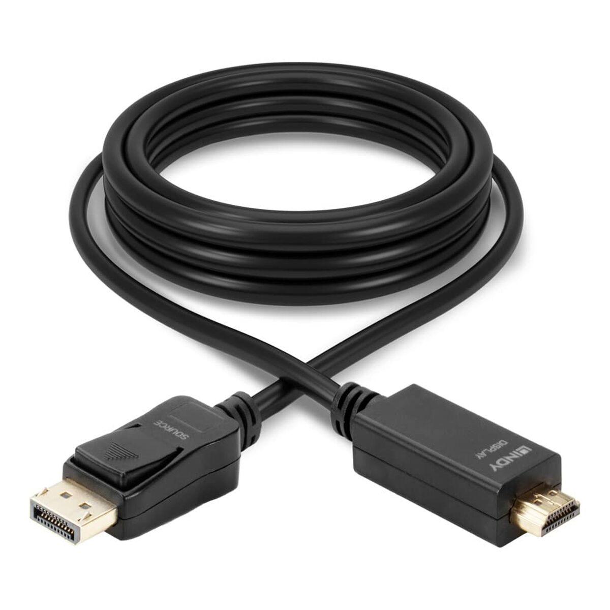 Adaptador DisplayPort para HDMI LINDY 36924 Preto
