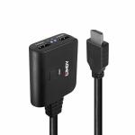 Adaptador HDMI para 2 x HDMI LINDY 38356 Preto