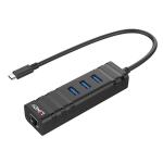 Hub USB LINDY 43249 Preto