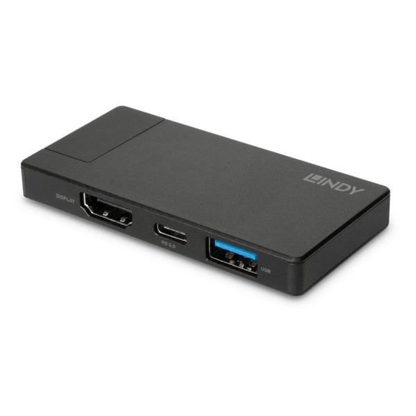 Hub USB LINDY 43336 Preto