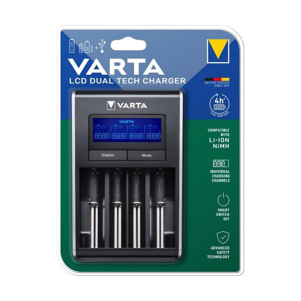 Carregador de pilhas Varta 57676 101 401 AA/AAA Baterias x 4