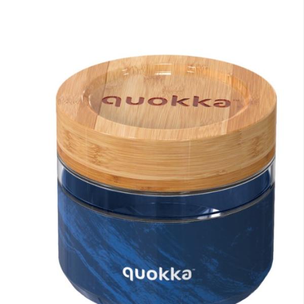 Recipiente de vidro para comida 500 ml c/ Tampa de grão de madeira - QUOKKA