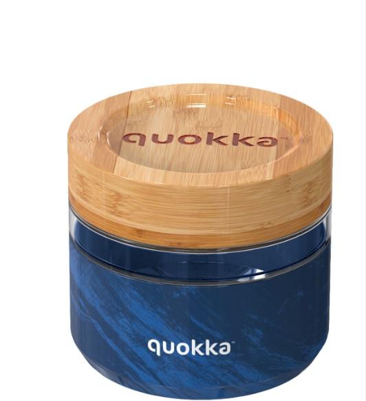 Recipiente de vidro para comida 500 ml c/ Tampa de grão de madeira - QUOKKA